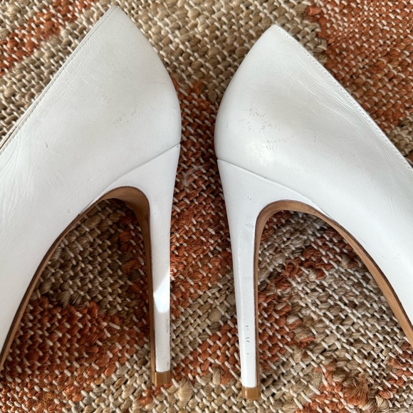 Alexandre Birman 100mm Clarice White Leather Pointy Pump 40.5 - Picture 10 of 12